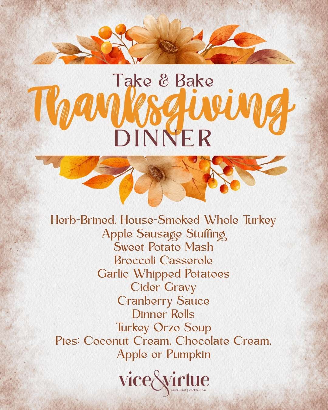 Thanksgiving Dinner Takeout Schenectady